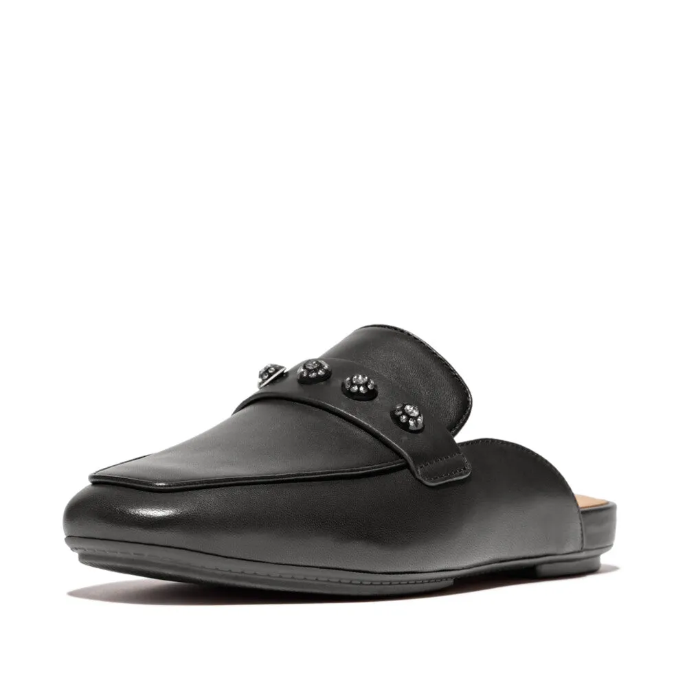 รองเท้าแตะแบบสวม ผู้หญิง รุ่น DELICATO CRYSTAL-CLUSTER SOFT LEATHER MULES