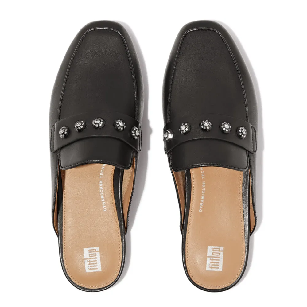 รองเท้าแตะแบบสวม ผู้หญิง รุ่น DELICATO CRYSTAL-CLUSTER SOFT LEATHER MULES
