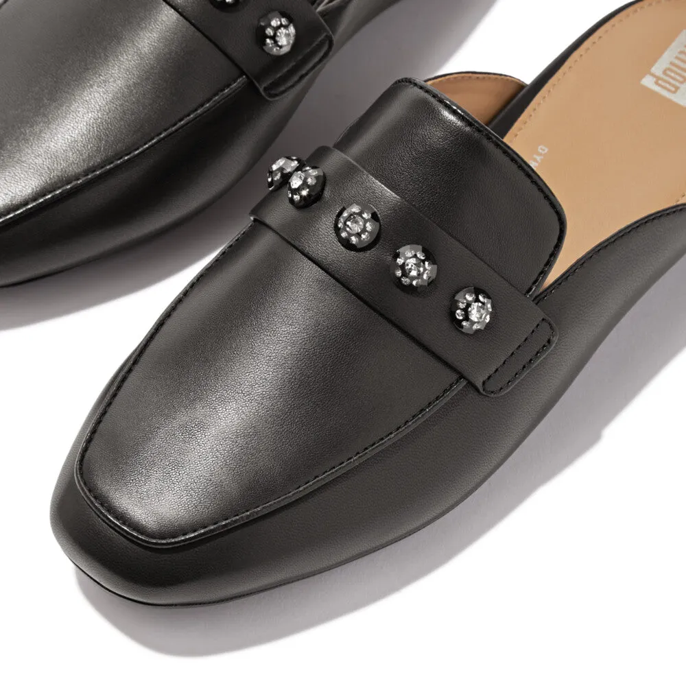 รองเท้าแตะแบบสวม ผู้หญิง รุ่น DELICATO CRYSTAL-CLUSTER SOFT LEATHER MULES