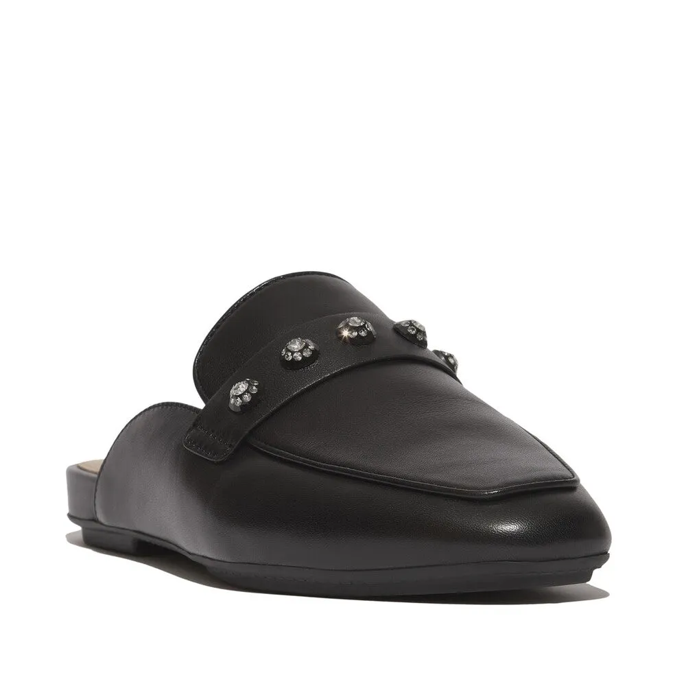 รองเท้าแตะแบบสวม ผู้หญิง รุ่น DELICATO CRYSTAL-CLUSTER SOFT LEATHER MULES