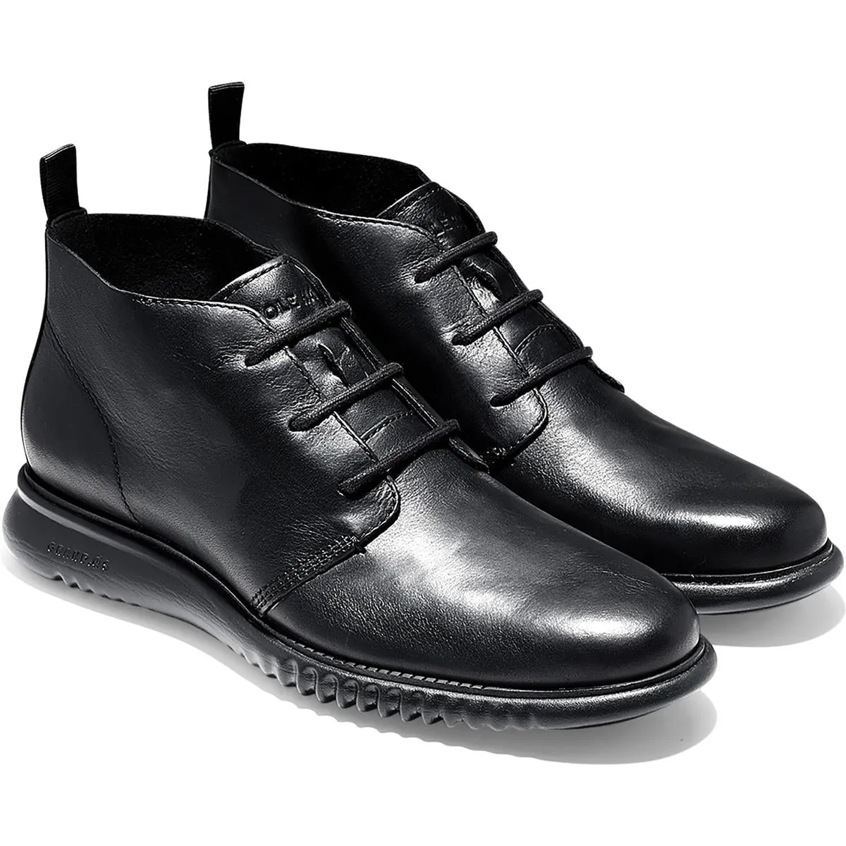 2 Zerogrand Mens Leather Lace Up Chukka Boots