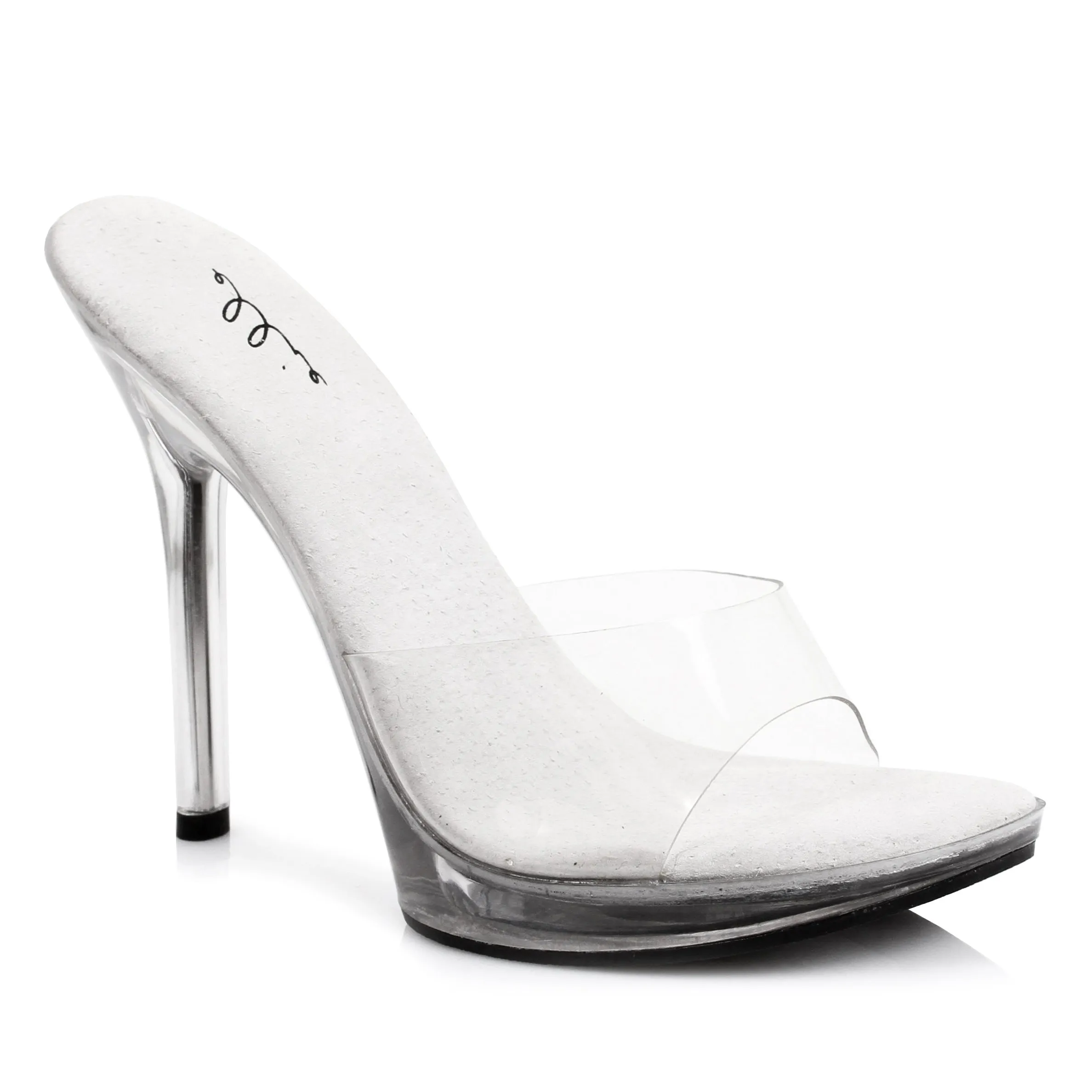 502-VANITY 5" Heel Clear Mule.