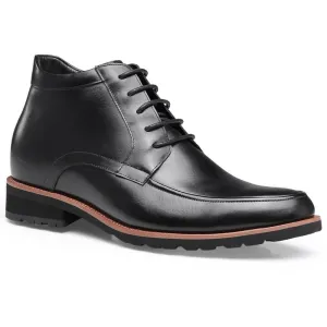 7 CM / 2.76 Inches CMR CHAMARIPA Elevator Boots Genuine Leather Height Increasing Shoes For Men Casual Chukka Boots