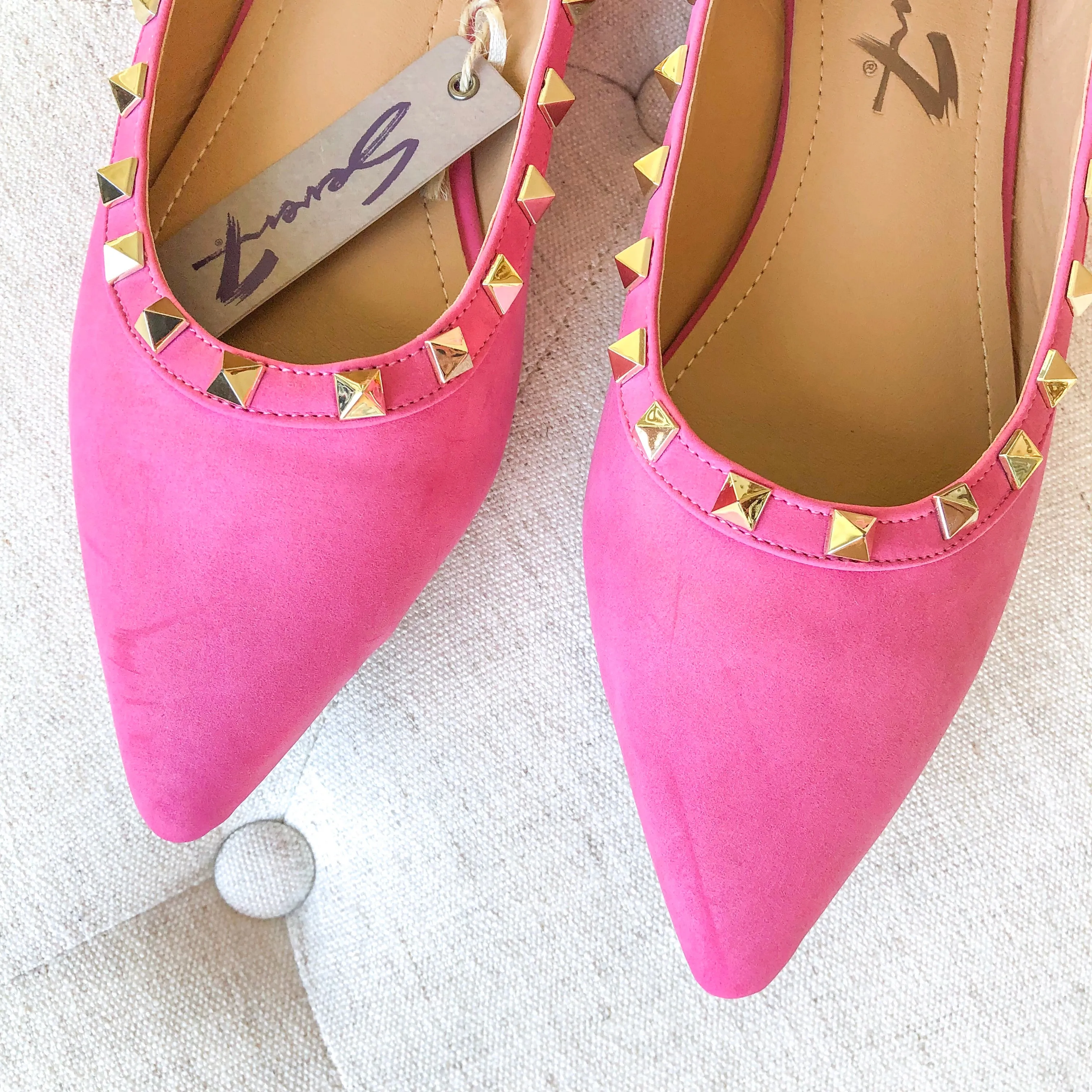 7 For All Mankind Pink Studded Flats - 9