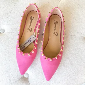7 For All Mankind Pink Studded Flats - 9