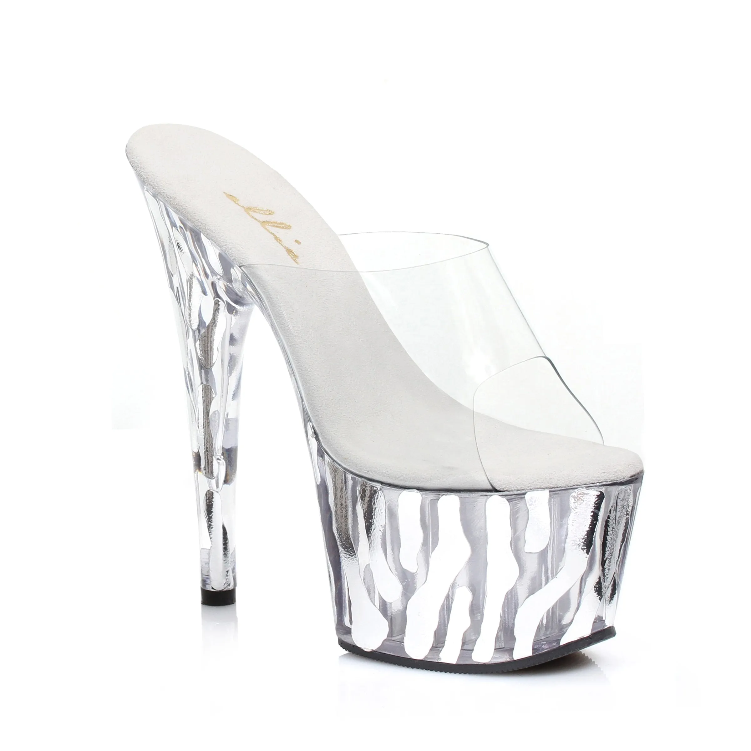 709-RUGGED 7" Inch Mule With Metallic Zebra Pattern