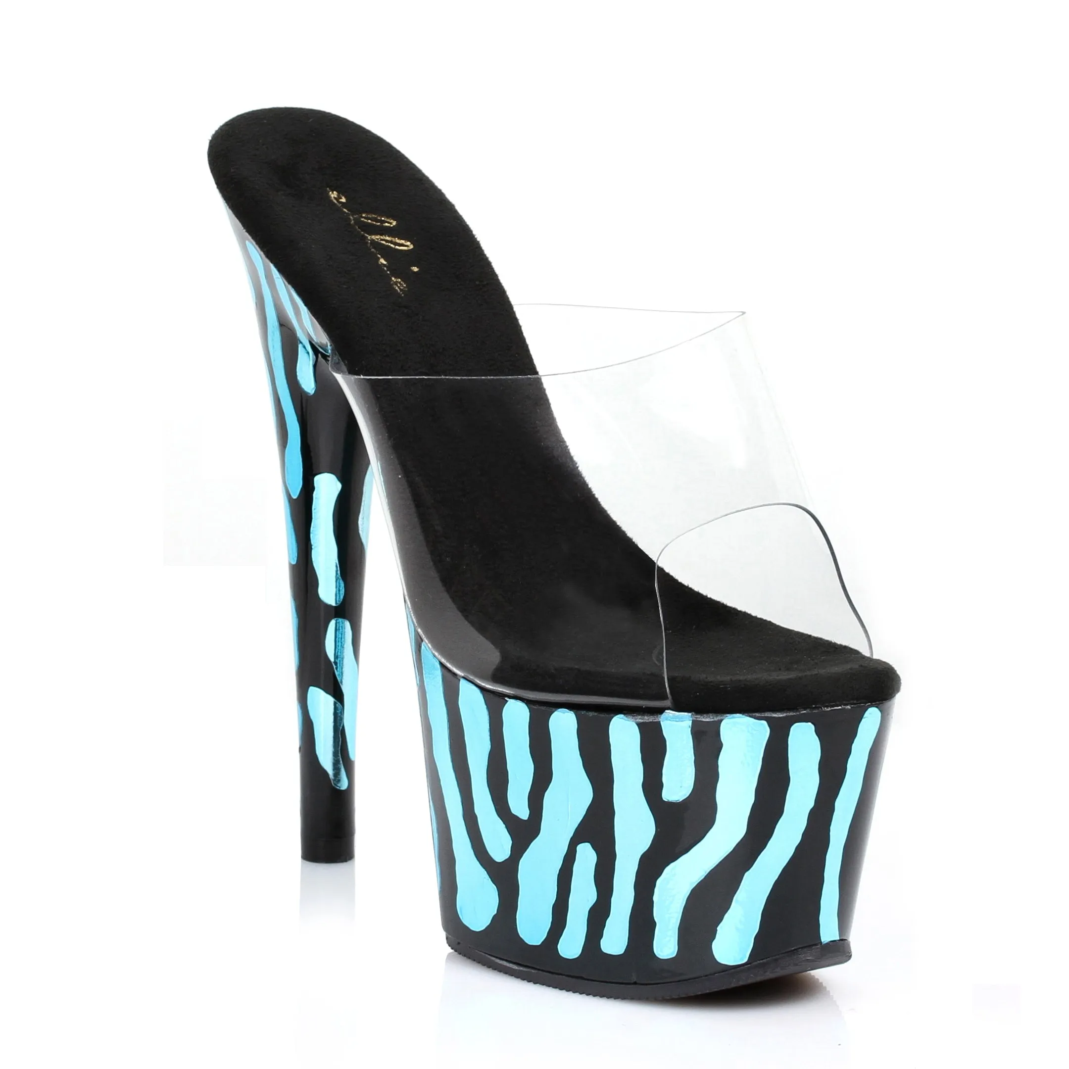 709-RUGGED 7" Inch Mule With Metallic Zebra Pattern