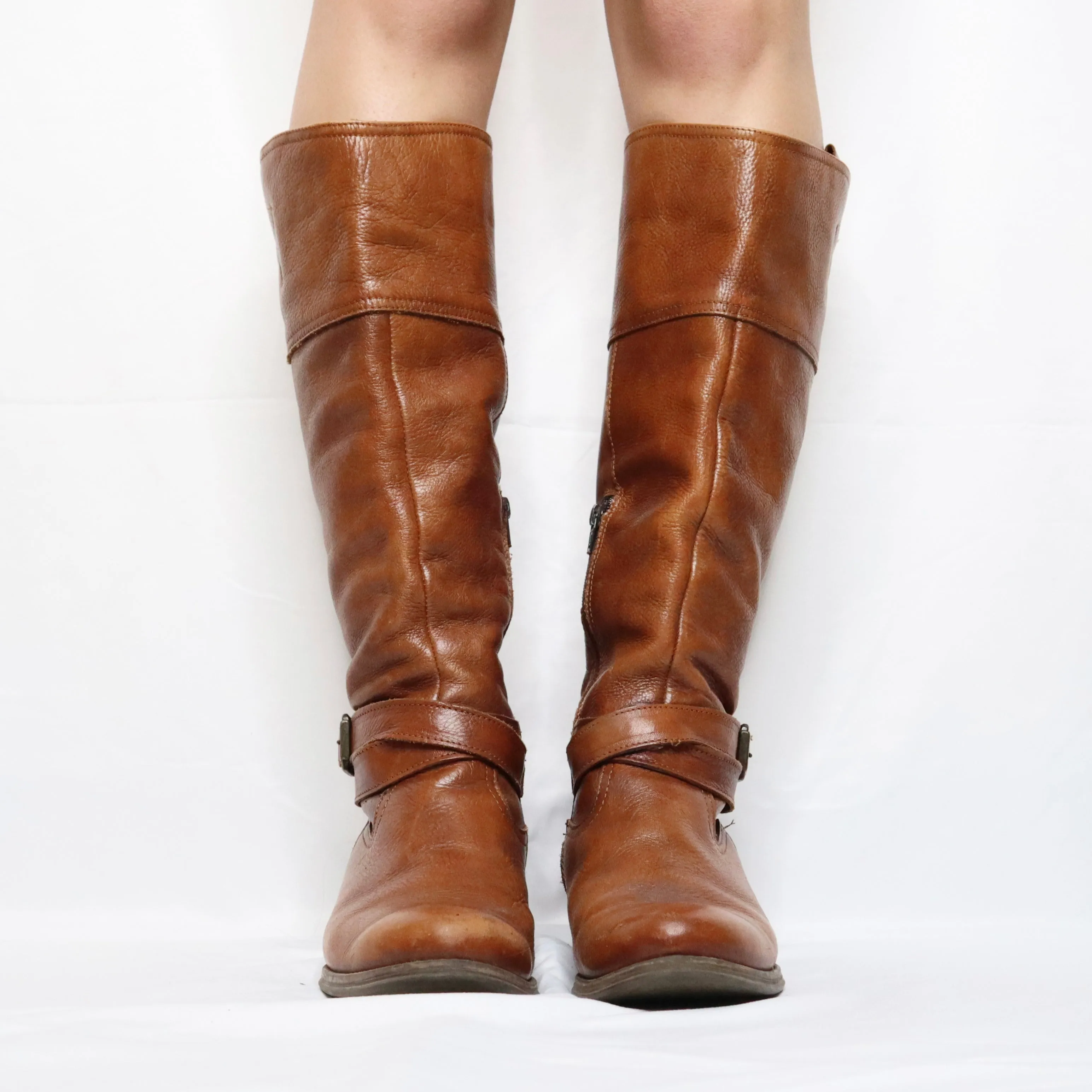 90s Brown Leather Riding Boots (8.5 US)
