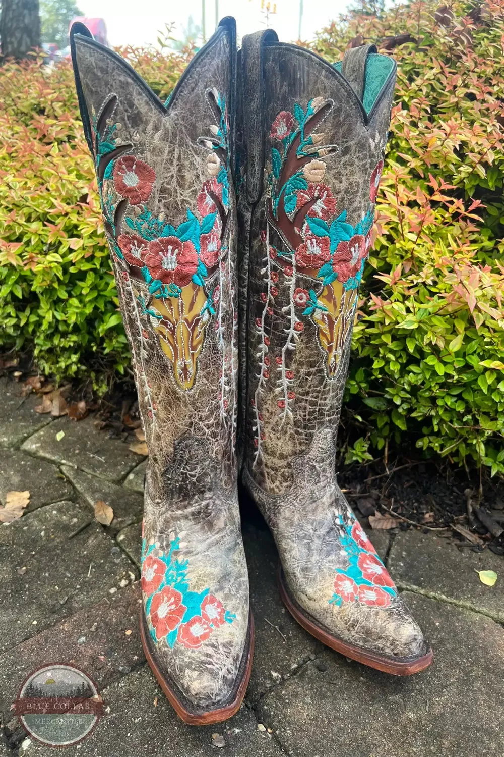A4374 Glow in the Dark Deer Head Western Boots