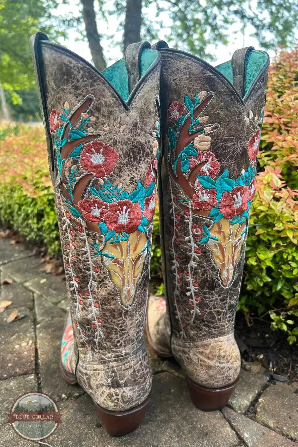 A4374 Glow in the Dark Deer Head Western Boots