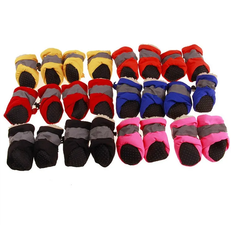 A99 PSB 4 Pcs Pet Dog Socks Anti Slip Dog Snow Boots Dog Shoes for Small Medium Size Dogs Booties Paw Protector Warm Pet Boots for Puppies