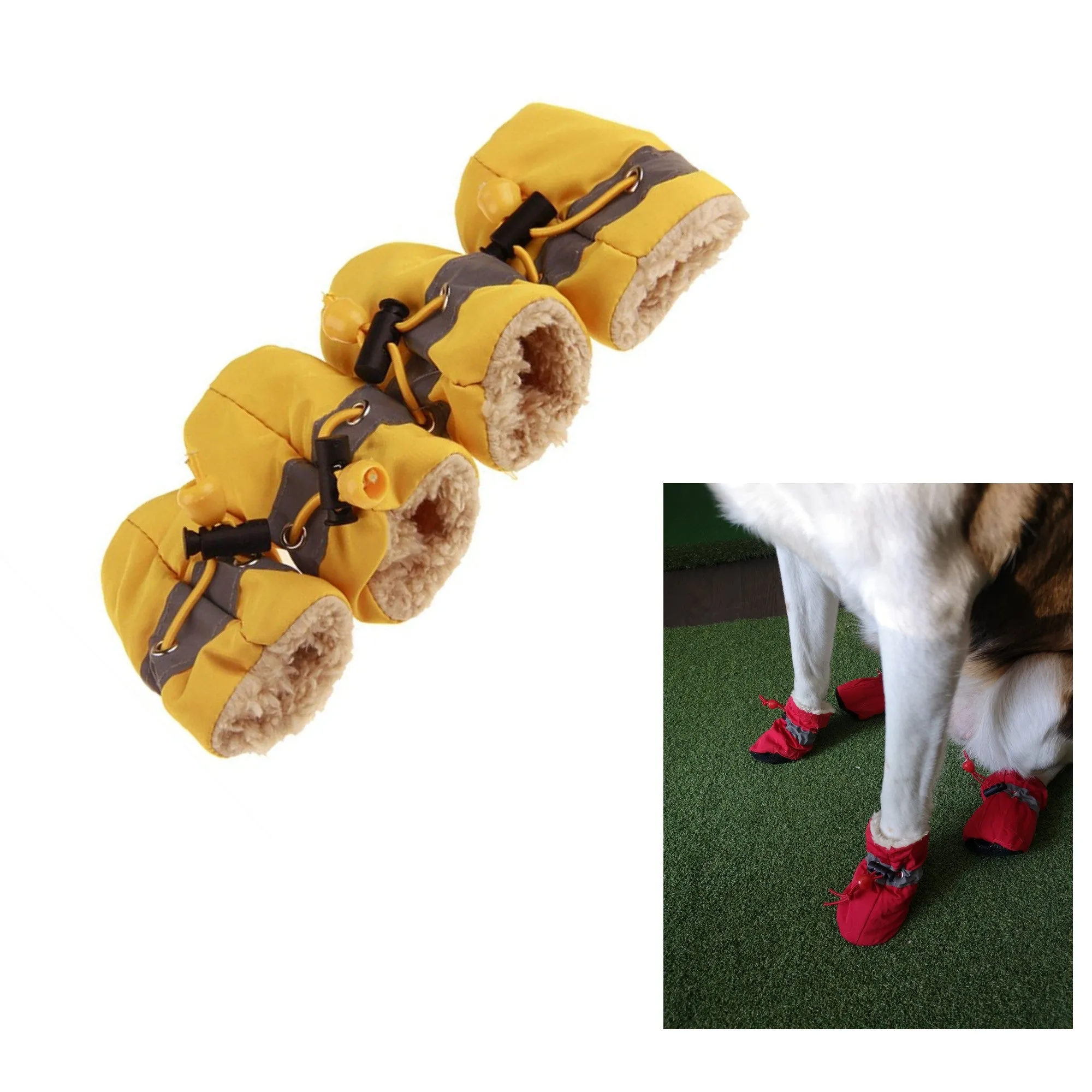 A99 PSB 4 Pcs Pet Dog Socks Anti Slip Dog Snow Boots Dog Shoes for Small Medium Size Dogs Booties Paw Protector Warm Pet Boots for Puppies