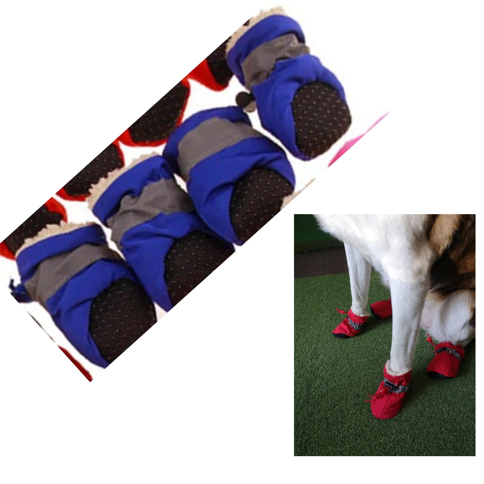 A99 PSB 4 Pcs Pet Dog Socks Anti Slip Dog Snow Boots Dog Shoes for Small Medium Size Dogs Booties Paw Protector Warm Pet Boots for Puppies