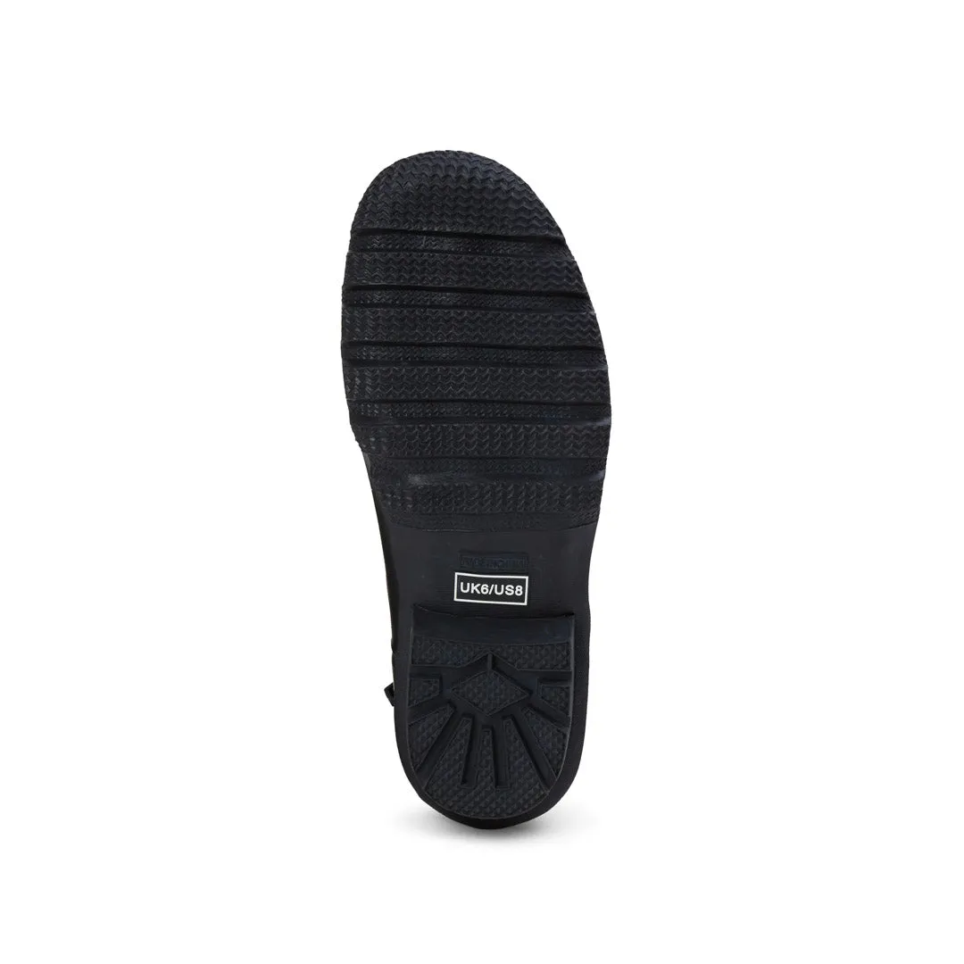 Ankle Height Rain Boots - Black with White Spots - Wide Foot - Easy to Slip On