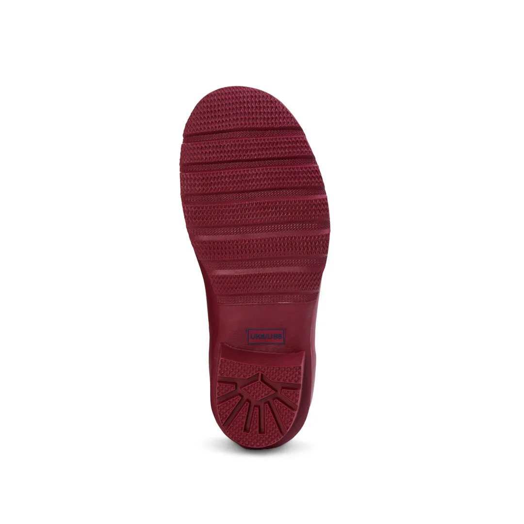 Ankle Height Rain Boots - Raspberry Red - Wide Foot - Easy to Slip On