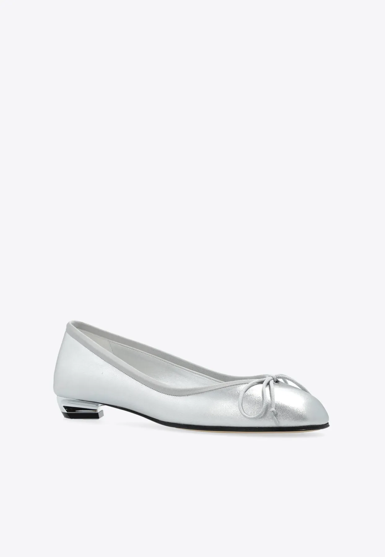 Armadillo Leather Ballerina Flats