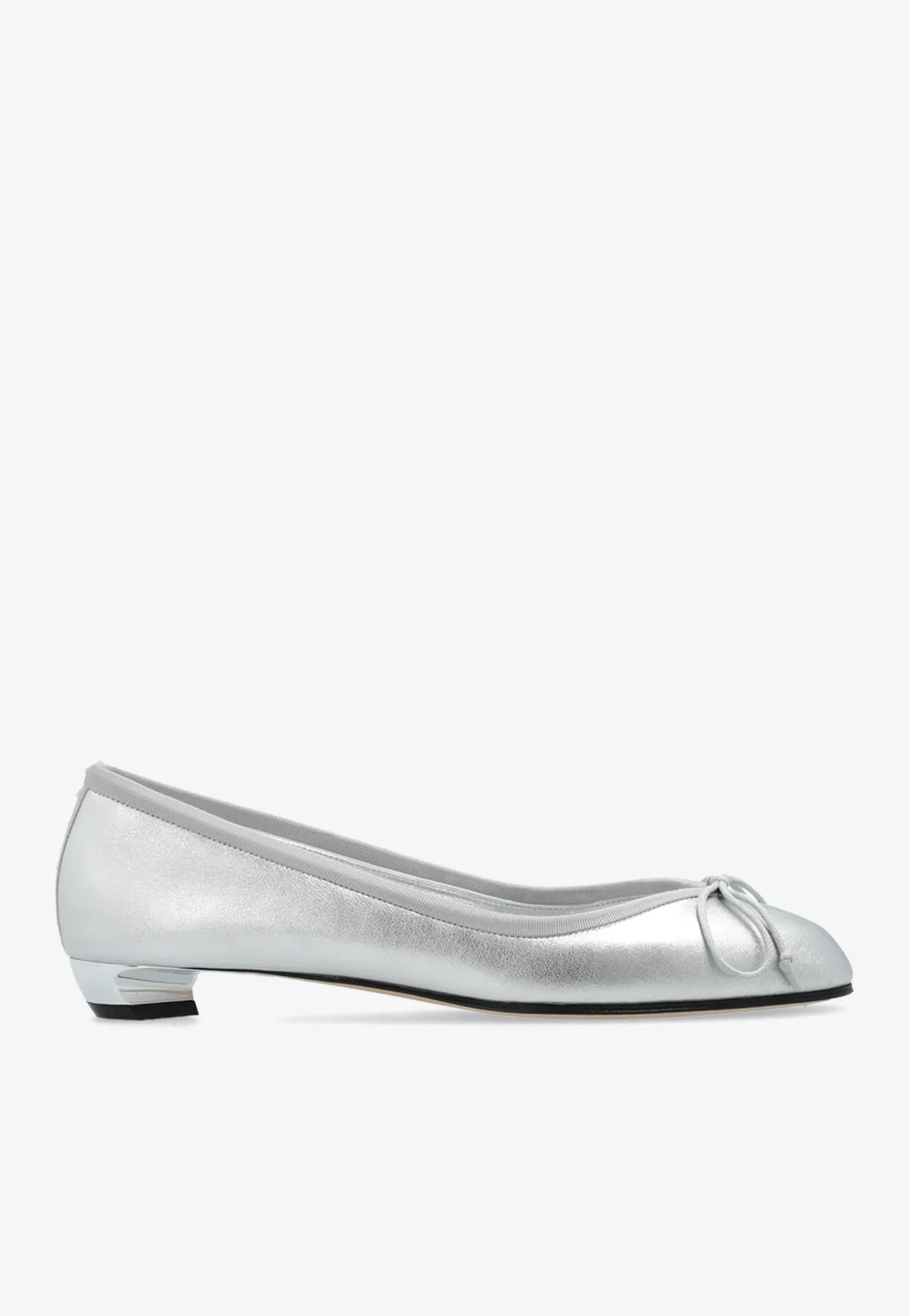 Armadillo Leather Ballerina Flats