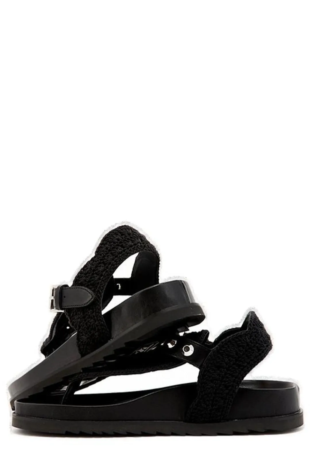 Ash Union Crochet-Strap Studded Sandals