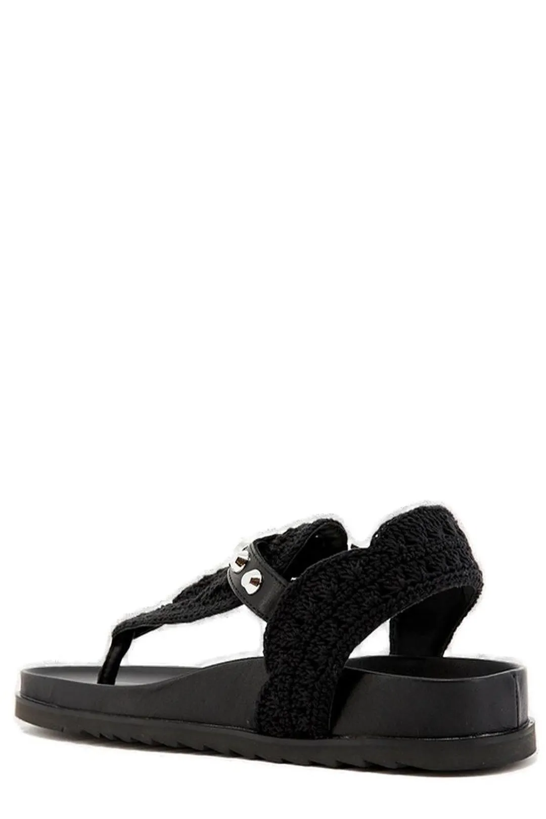 Ash Union Crochet-Strap Studded Sandals