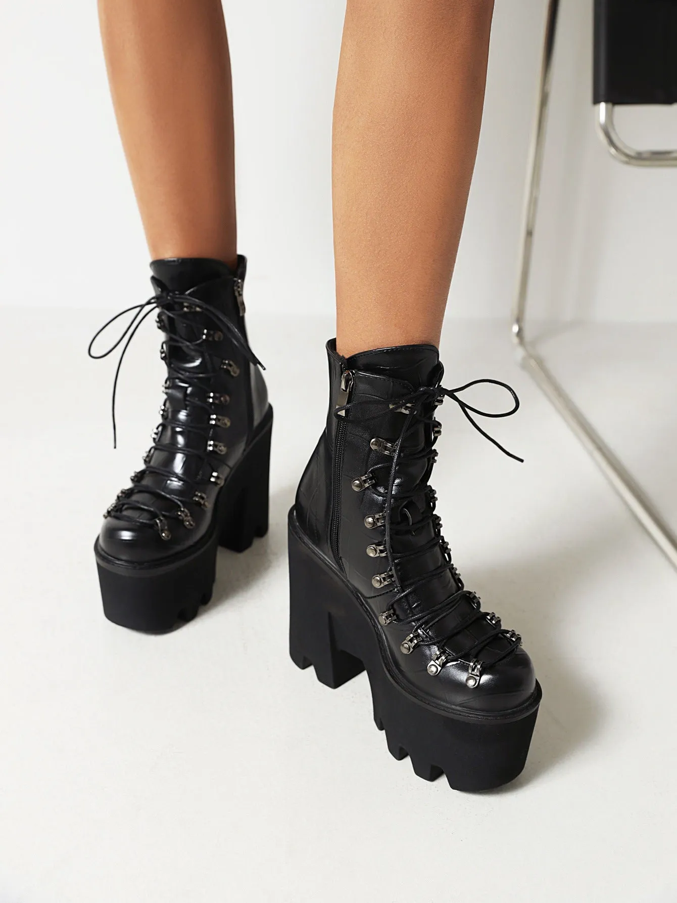 Astrid Alderwood Gothic High Heel Boots by The Nevermore