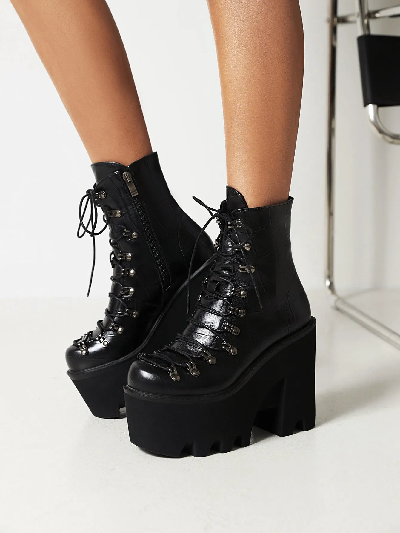 Astrid Alderwood Gothic High Heel Boots by The Nevermore