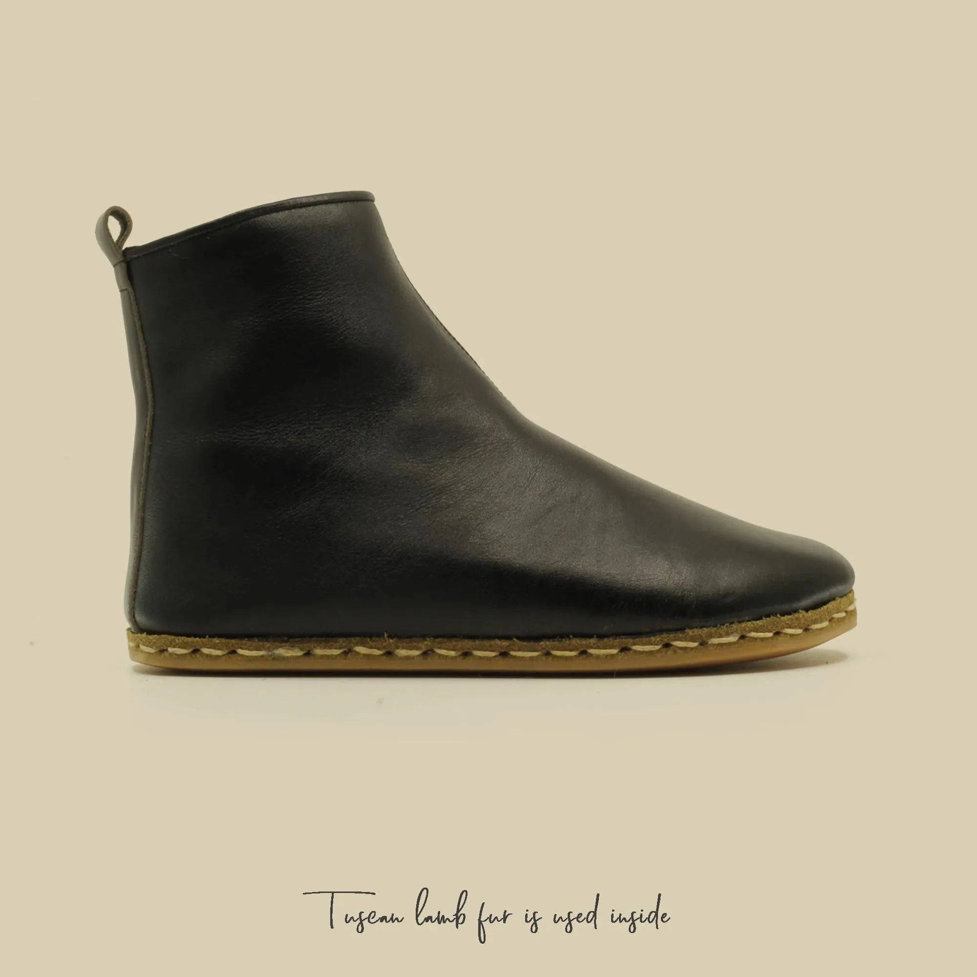 Barefoot Hiking Leather Boots Women's Black