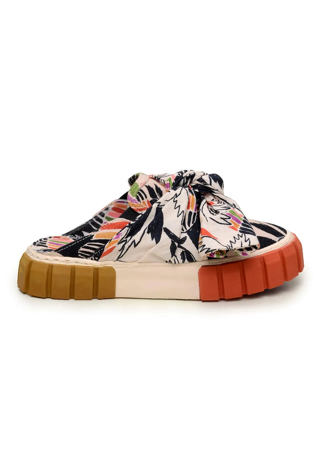Birds Mule Sneaker with Bow