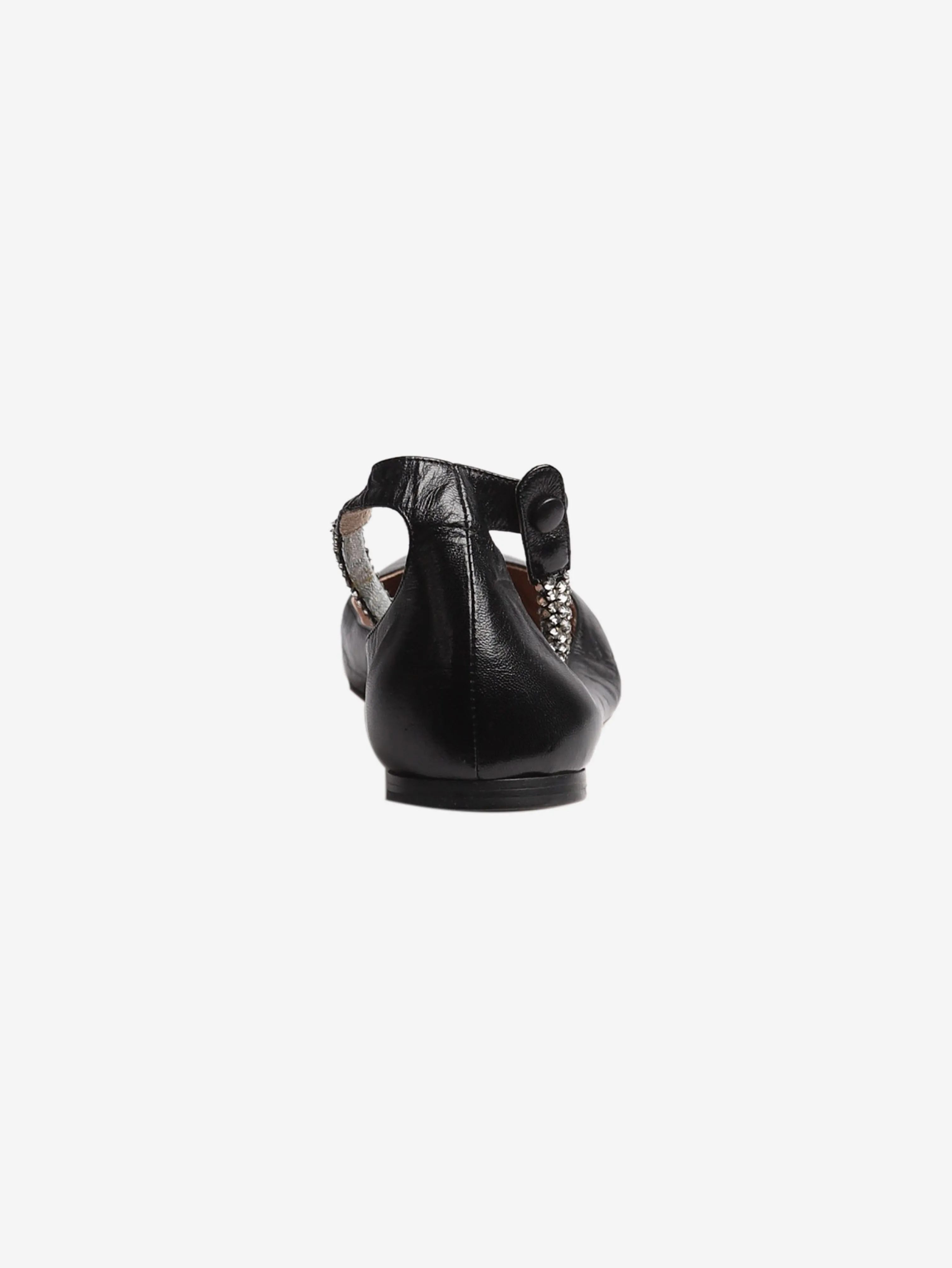 Black leather ballet flats - size EU 38.5