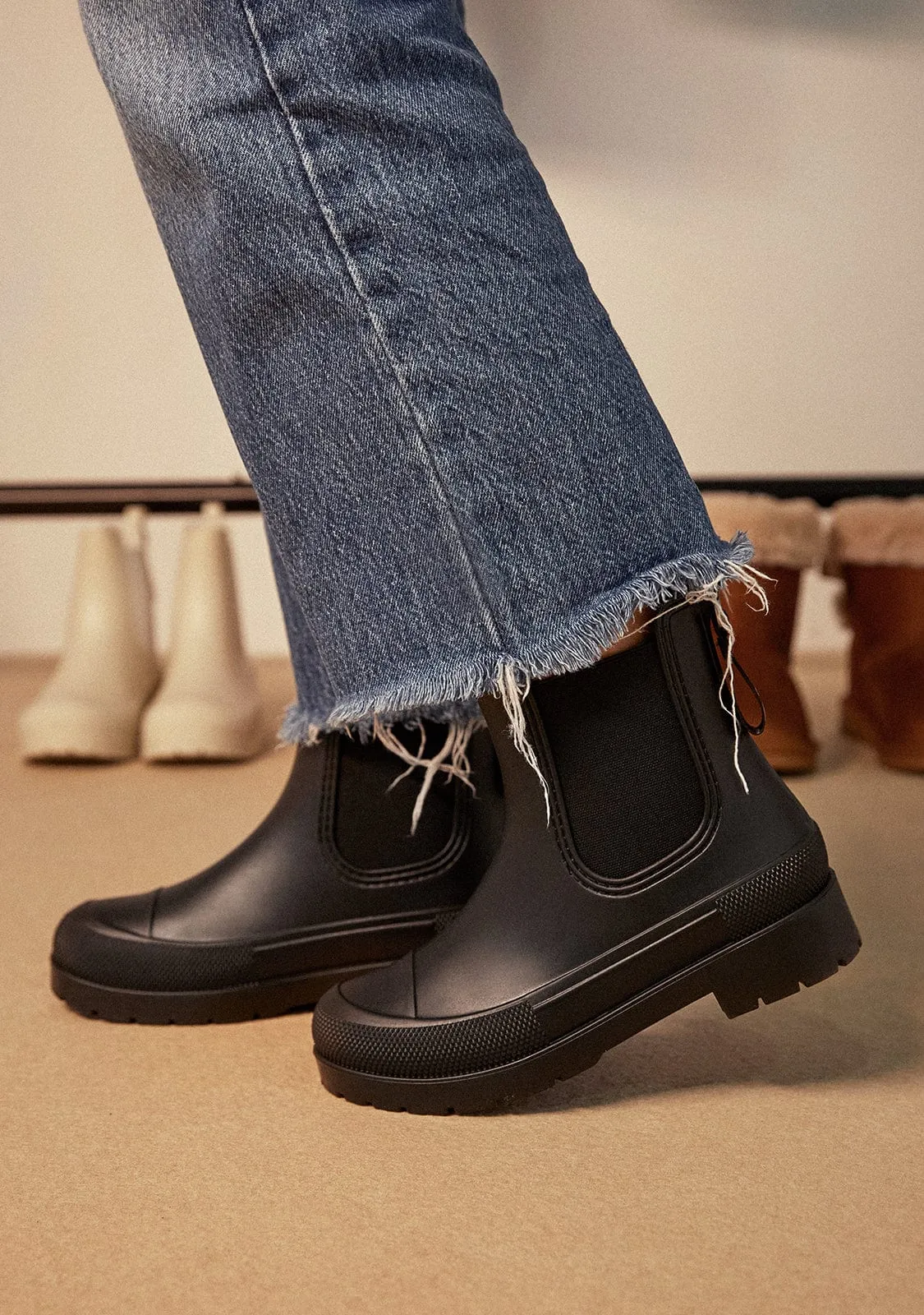 Black Rain Boots