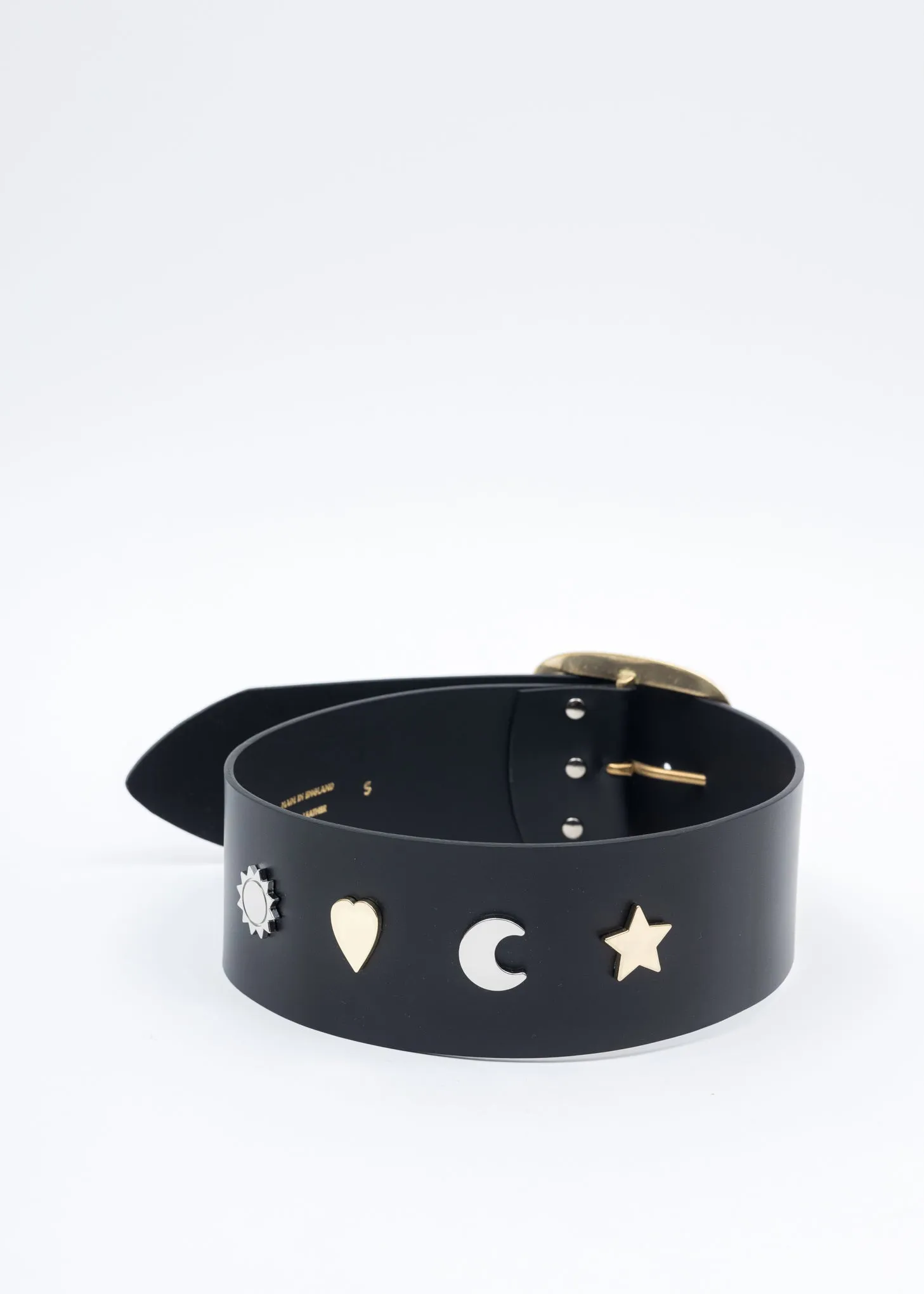 Black STUDDED SUPA Wide Belt