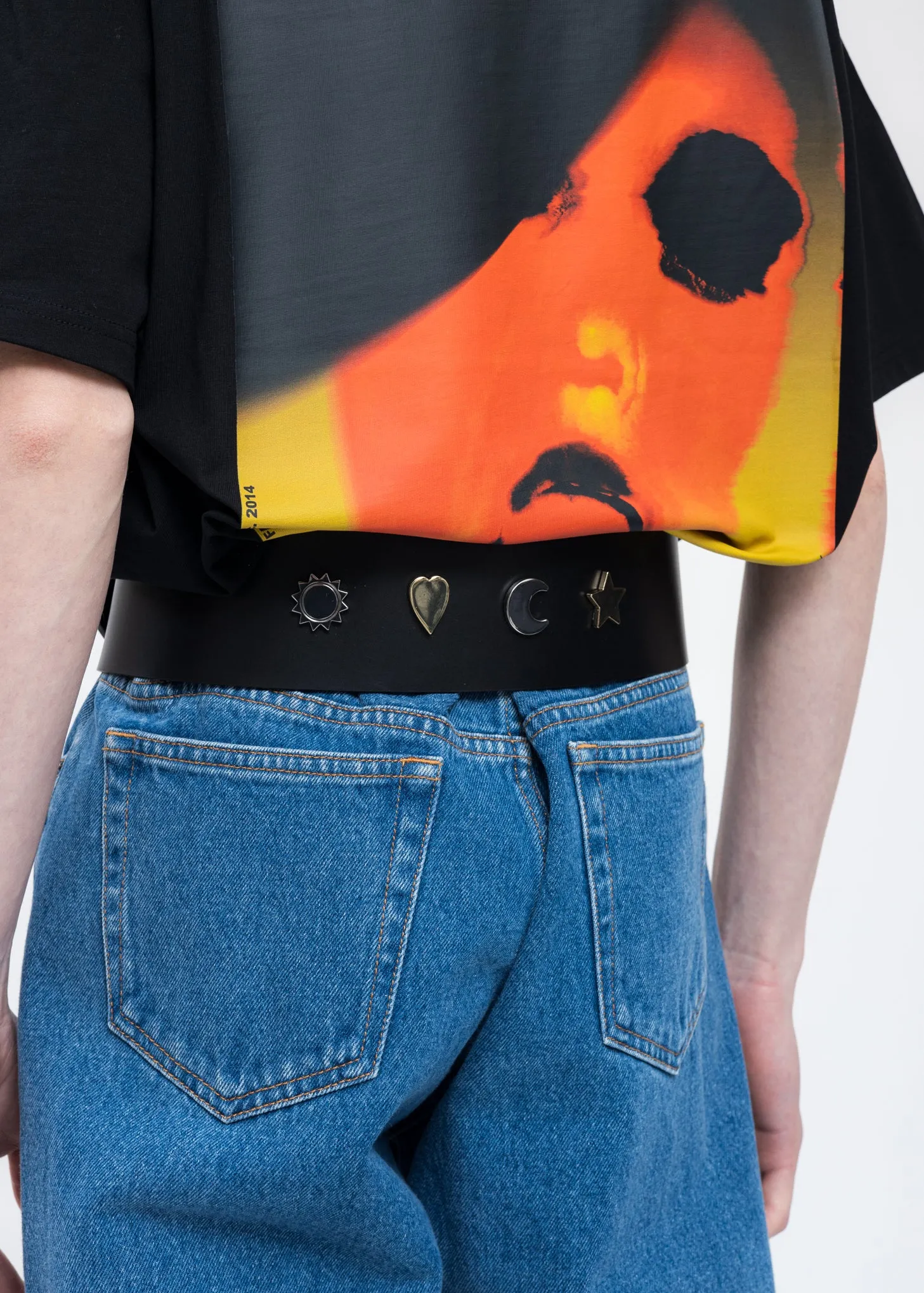 Black STUDDED SUPA Wide Belt