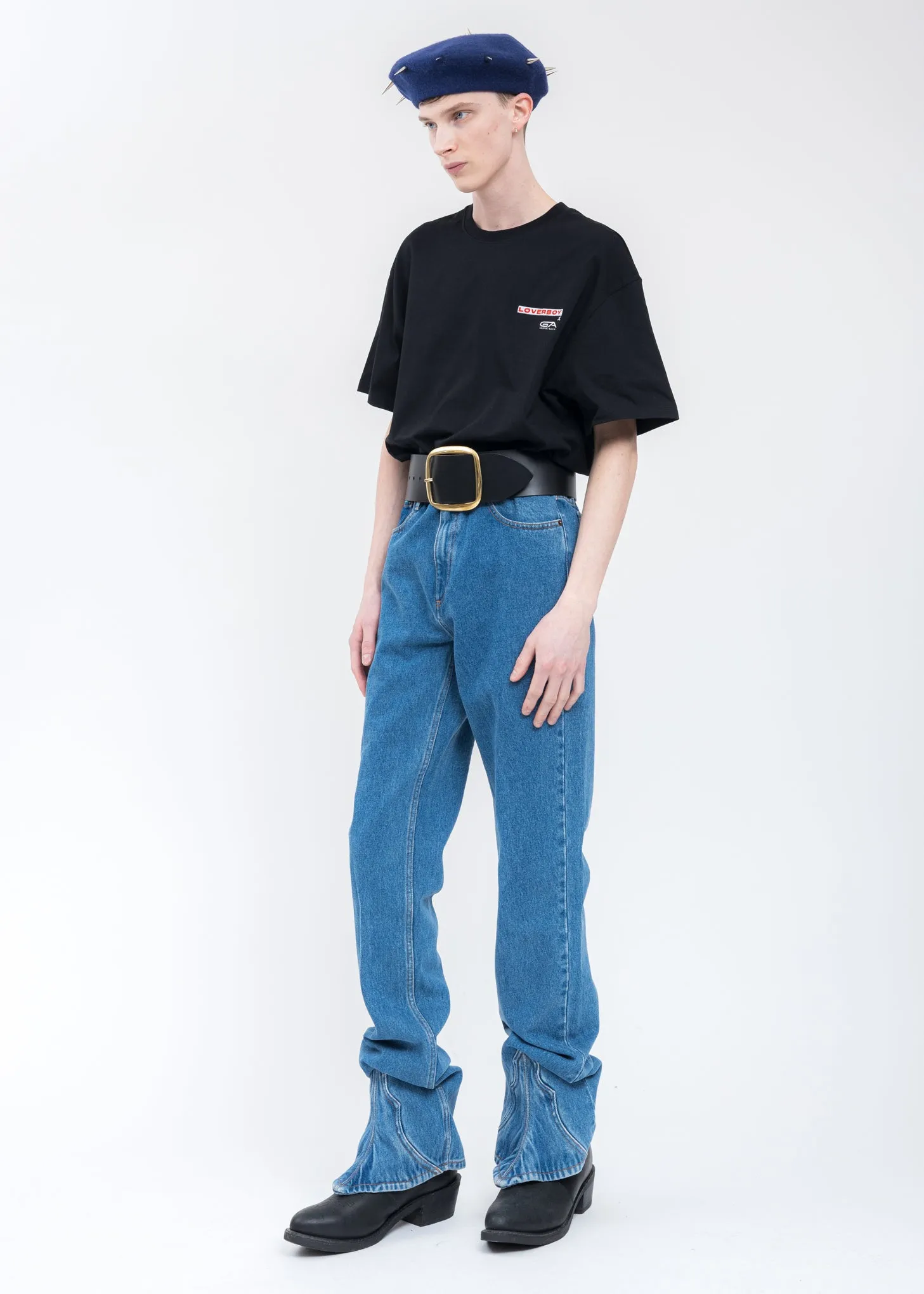 Black STUDDED SUPA Wide Belt