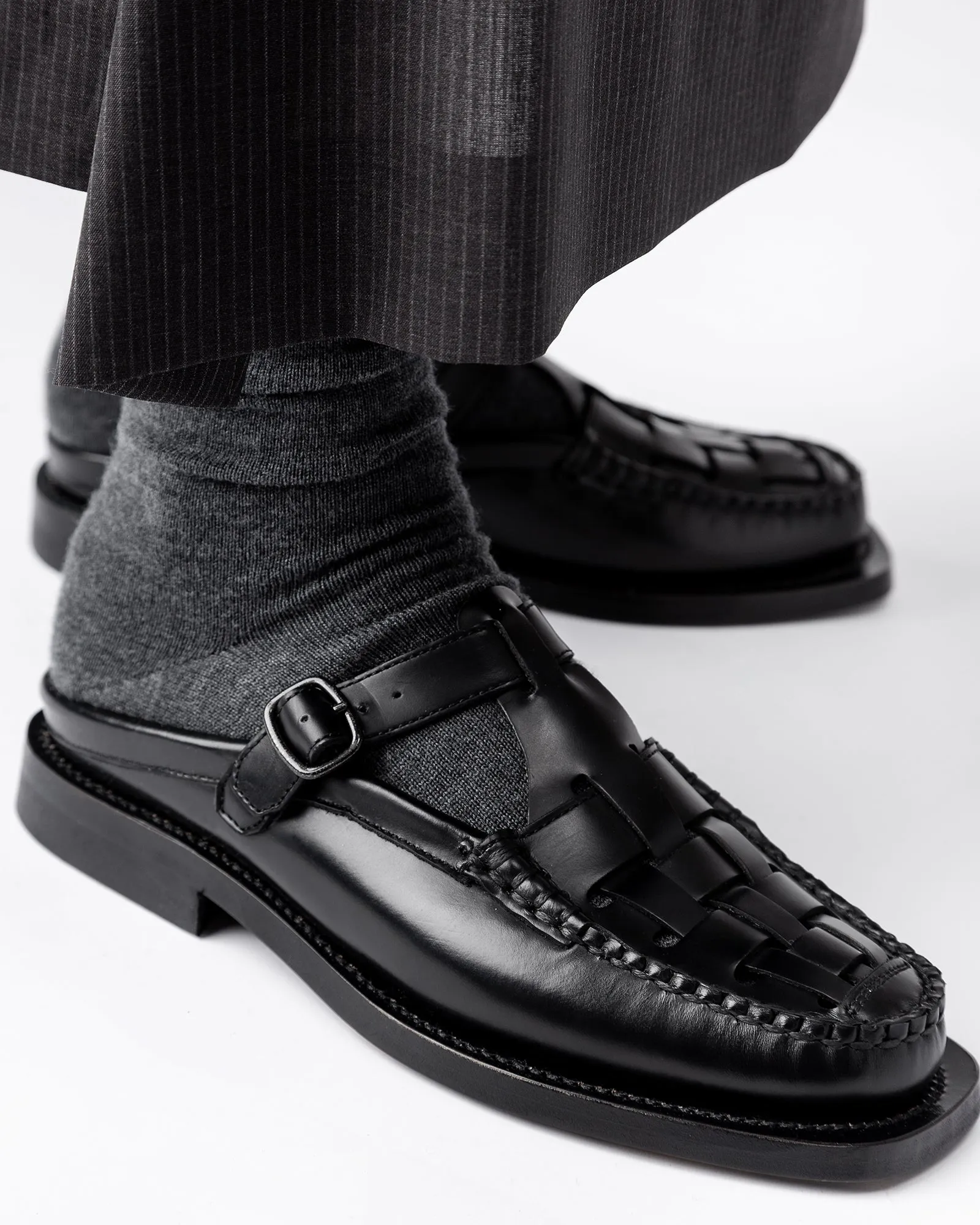 BONELL - Woven T-bar Mule Loafer