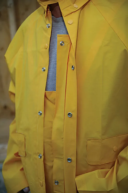 Boulder Creek Yellow PVC-Coated Rayon Three Piece Rain Suit XX-Large