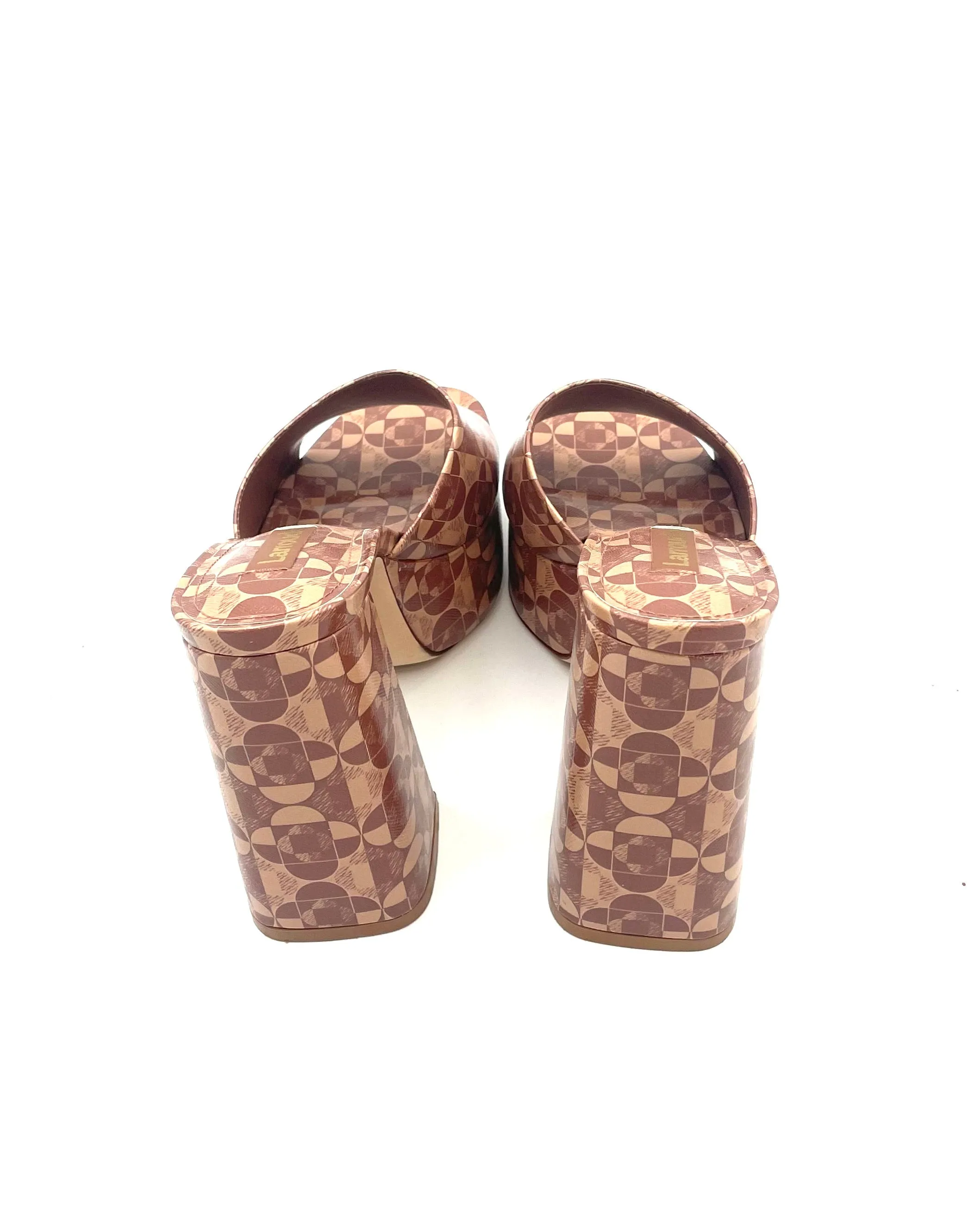Brown Geo Print Mule - Size 6.5 and 7.5