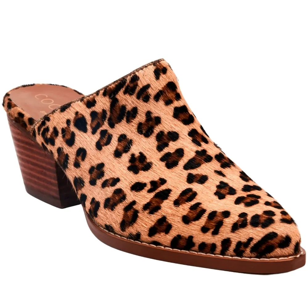 Camelot Leopard Print Slip On Mules