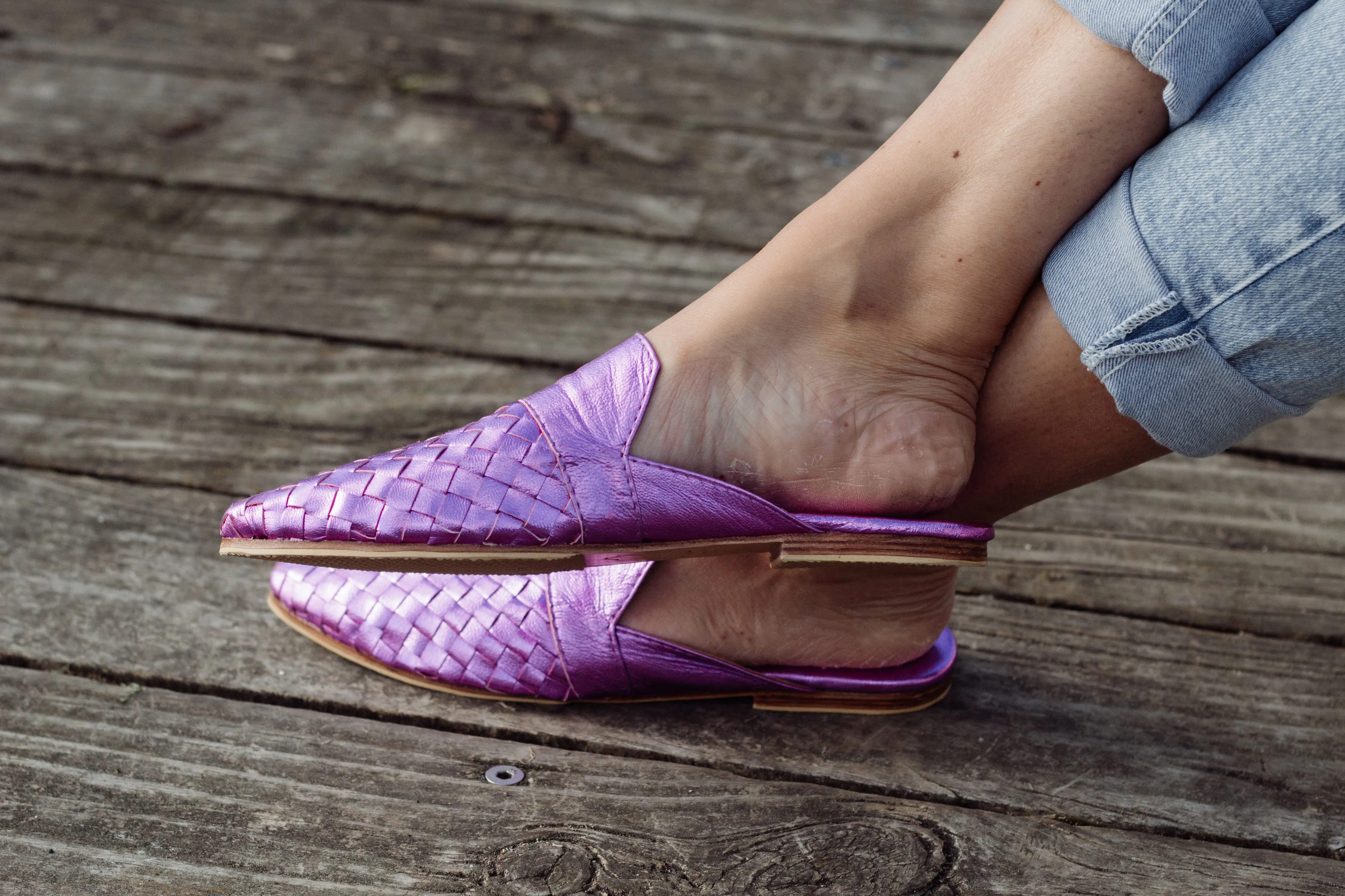 Camilla Mule Metallic Lilac - 50% OFF CLOSING DOWN SALE