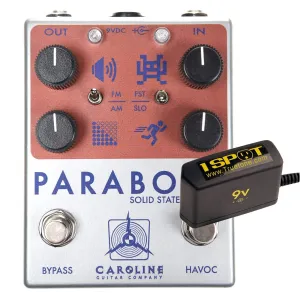 Caroline Parabola Solid State Tremolo Throwback Can Limited Edition Bundle w/ Truetone 1 Spot Space Saving 9v Adapter