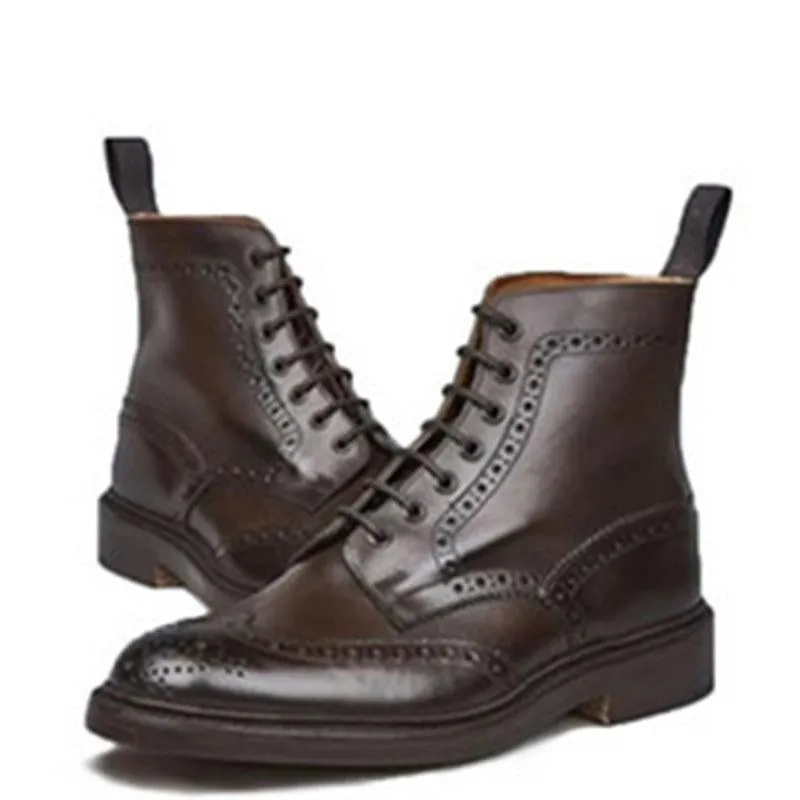 Casual PU Bandage Low Heel Martin Boots