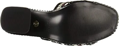 Cecelia New York Luna Black Alabaster Handcrafted Luxury Beads Strap Mule Shoes