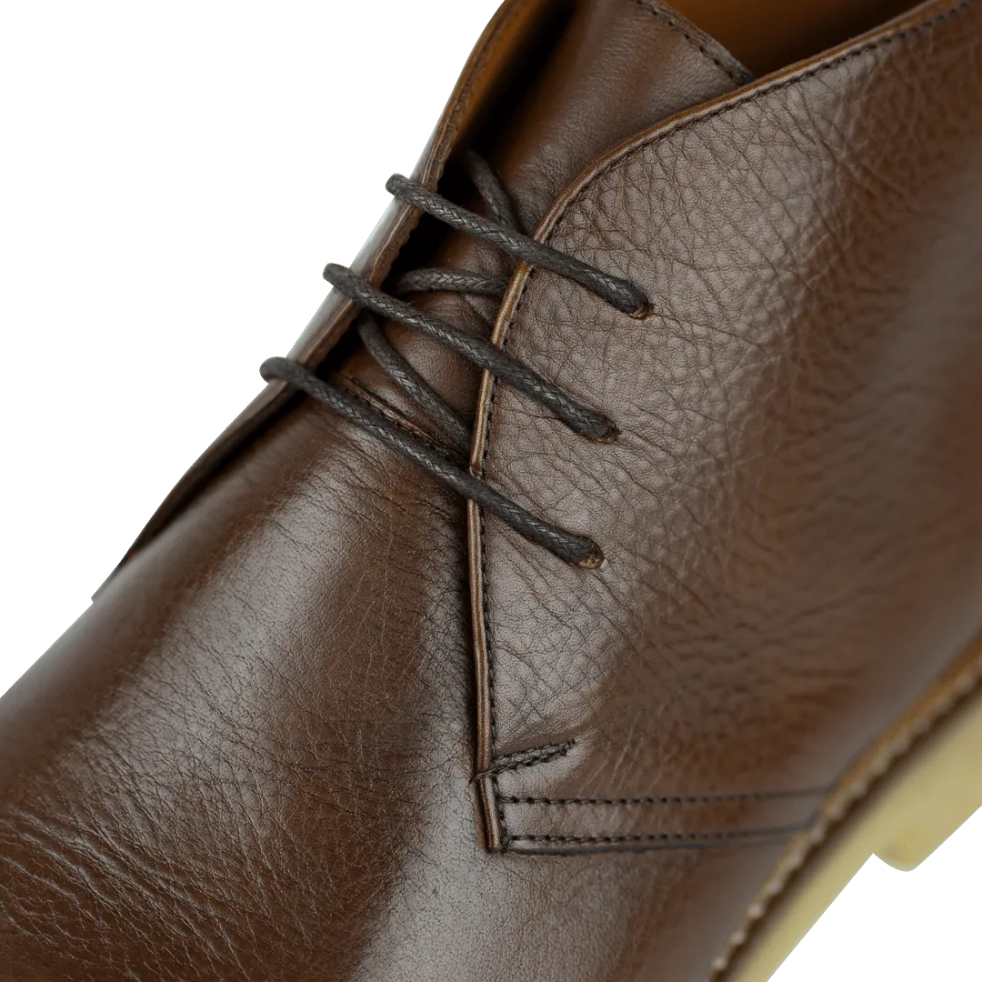 Charlton: Demi Bottes Homme - crêpe Marron