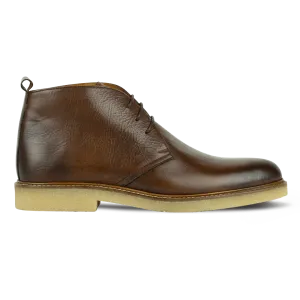 Charlton: Demi Bottes Homme - crêpe Marron