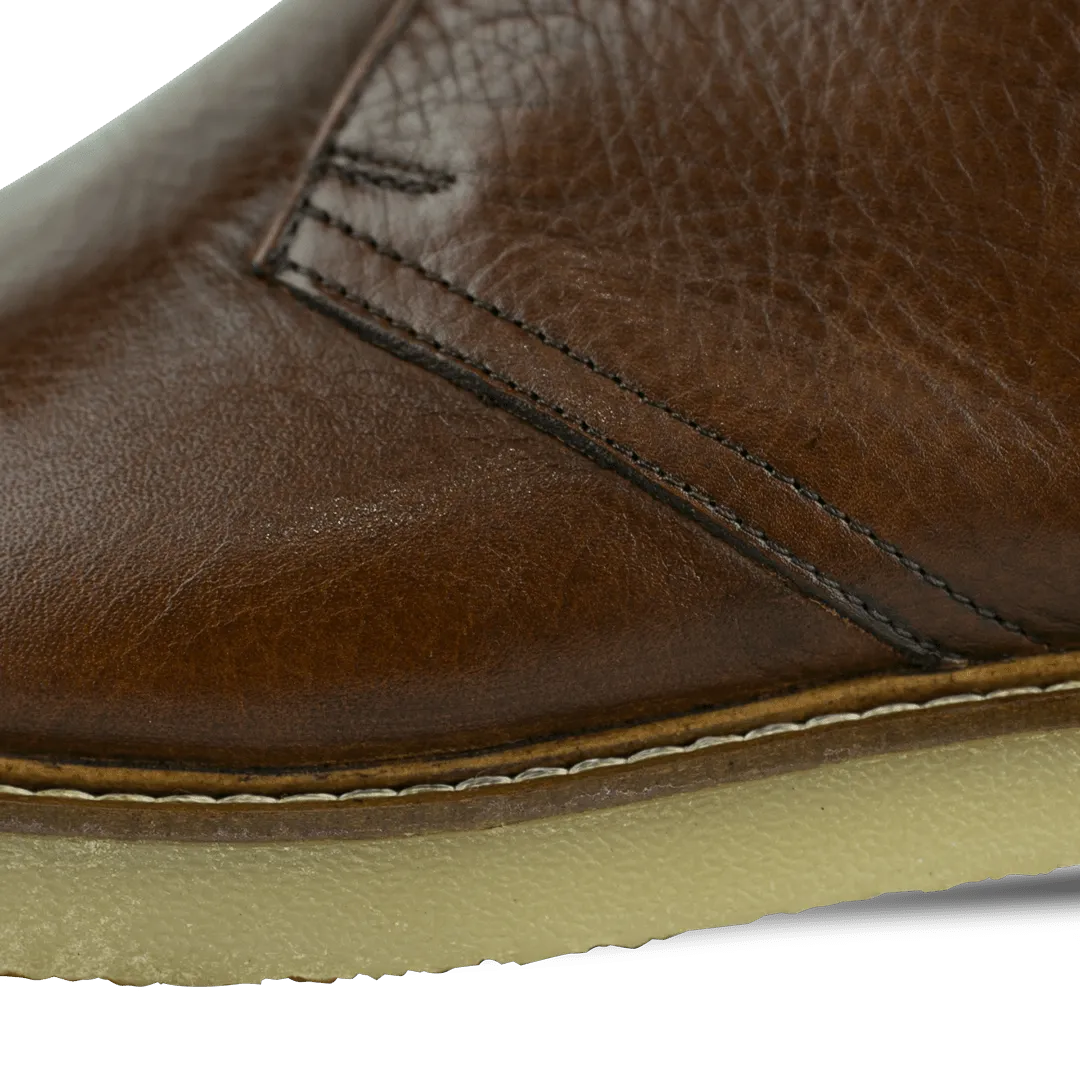 Charlton: Demi Bottes Homme - crêpe Marron