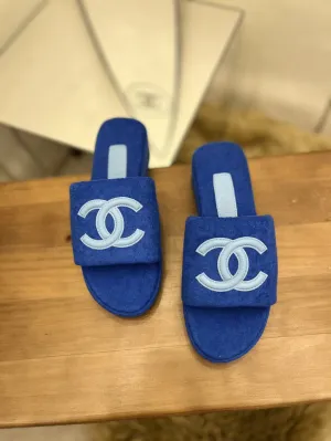 CHL Women's Mules Blue For Women 1.5in/4cm