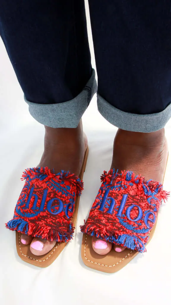 Chloe Tapestry Woody Sandals