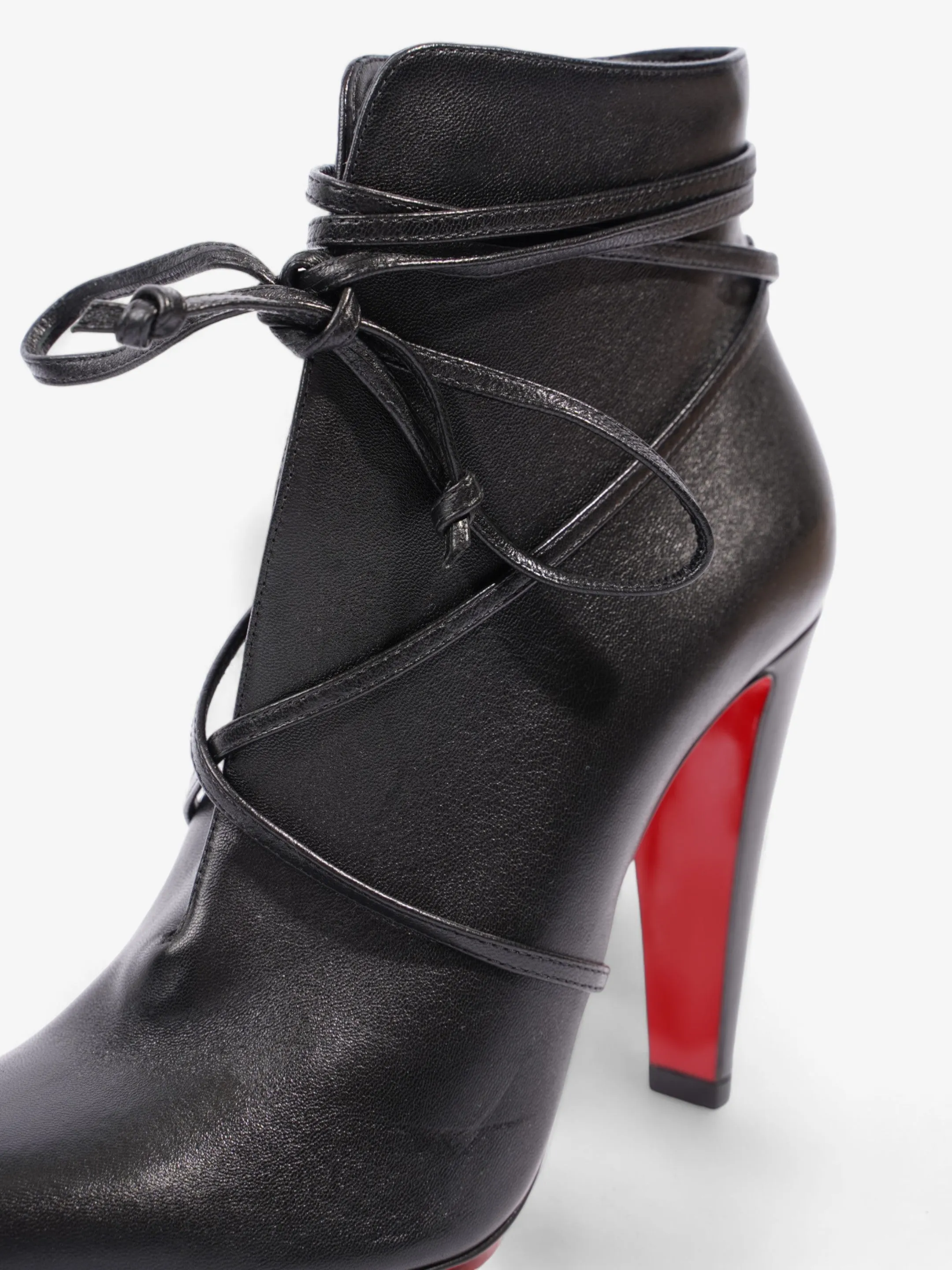 Christian Louboutin S.I.T Rain Ankle Boots 100 Black Leather EU 40 UK 7