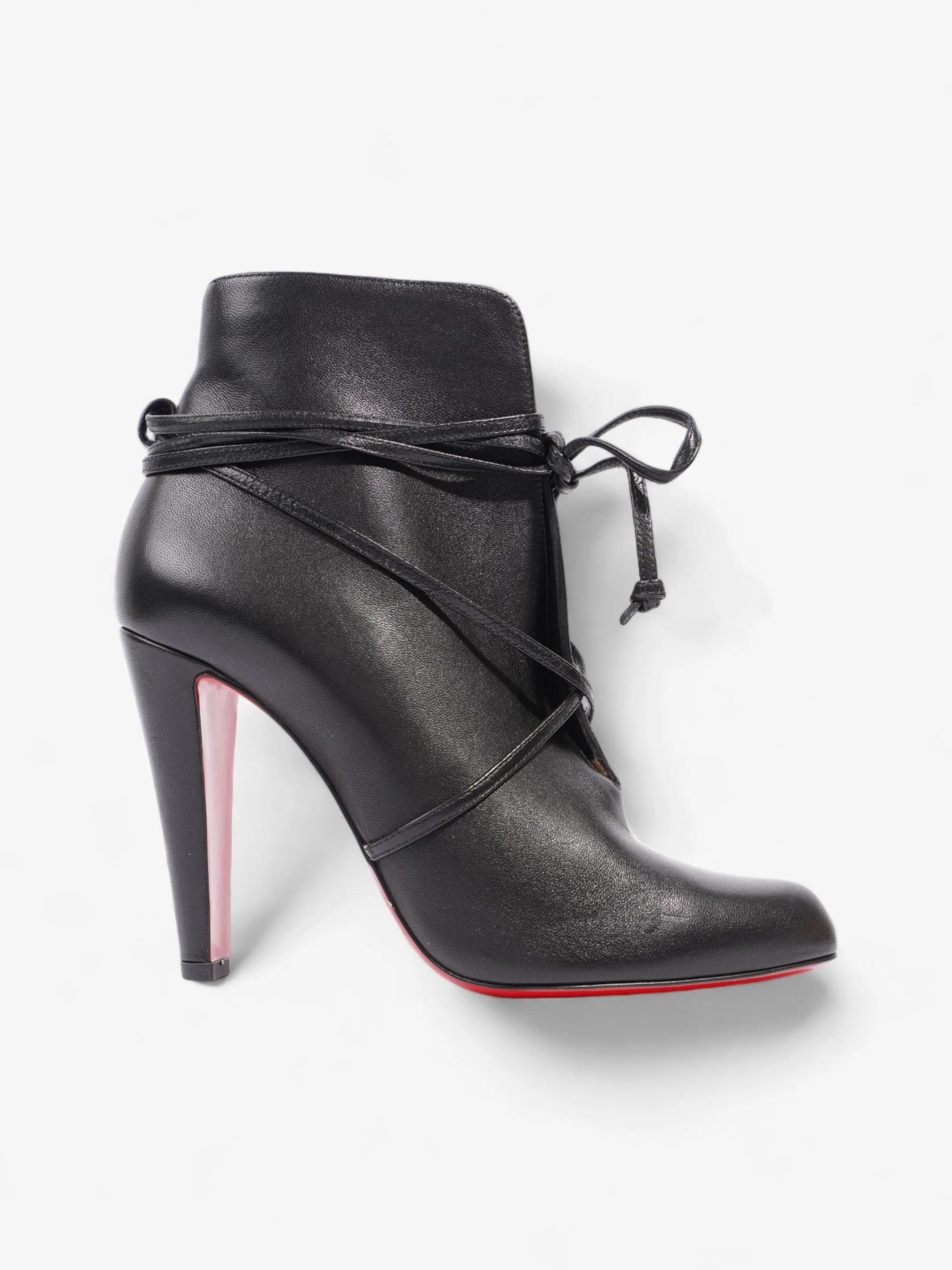 Christian Louboutin S.I.T Rain Ankle Boots 100 Black Leather EU 40 UK 7
