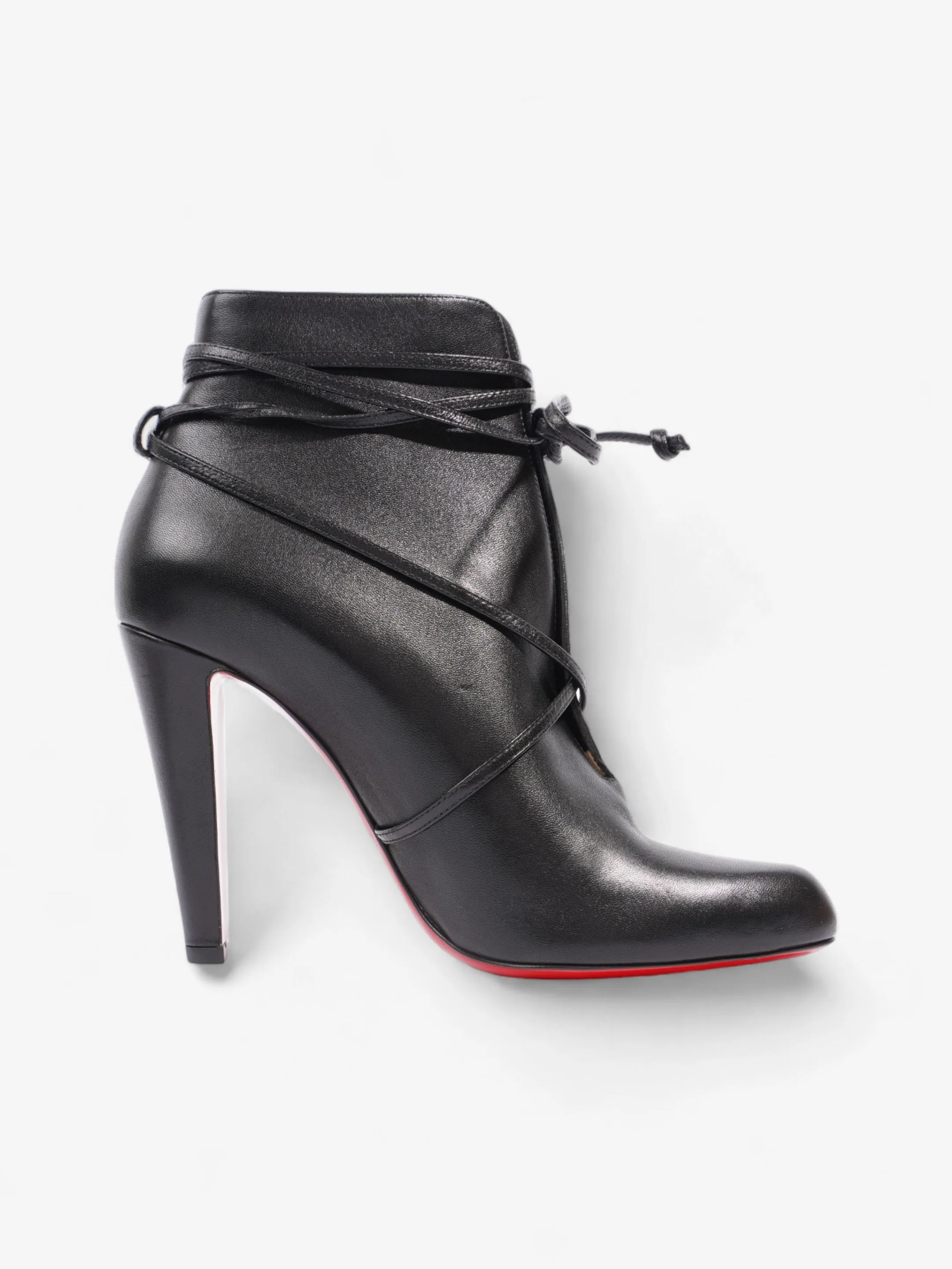 Christian Louboutin S.I.T Rain Ankle Boots 100 Black Leather EU 40 UK 7