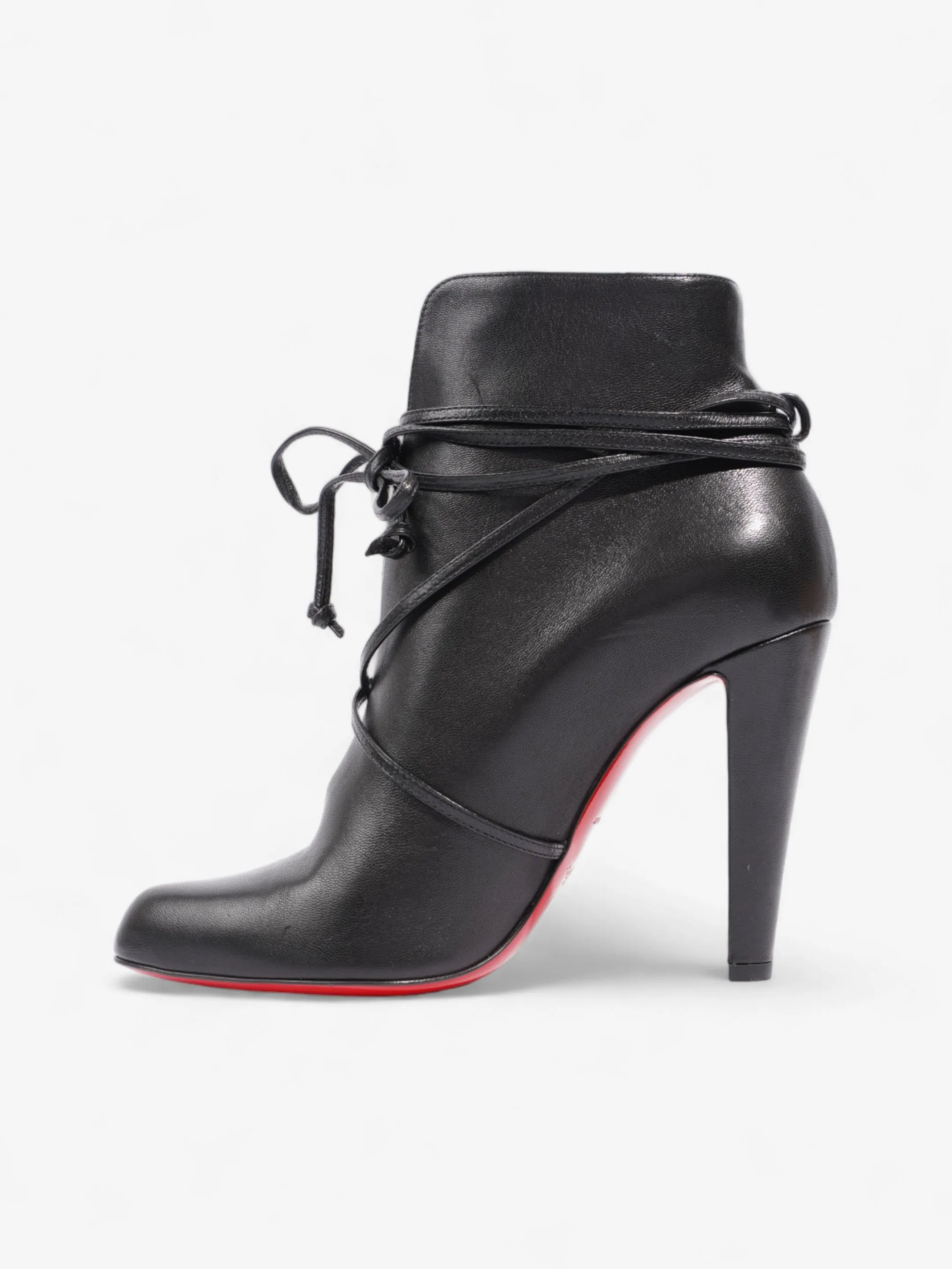Christian Louboutin S.I.T Rain Ankle Boots 100 Black Leather EU 40 UK 7