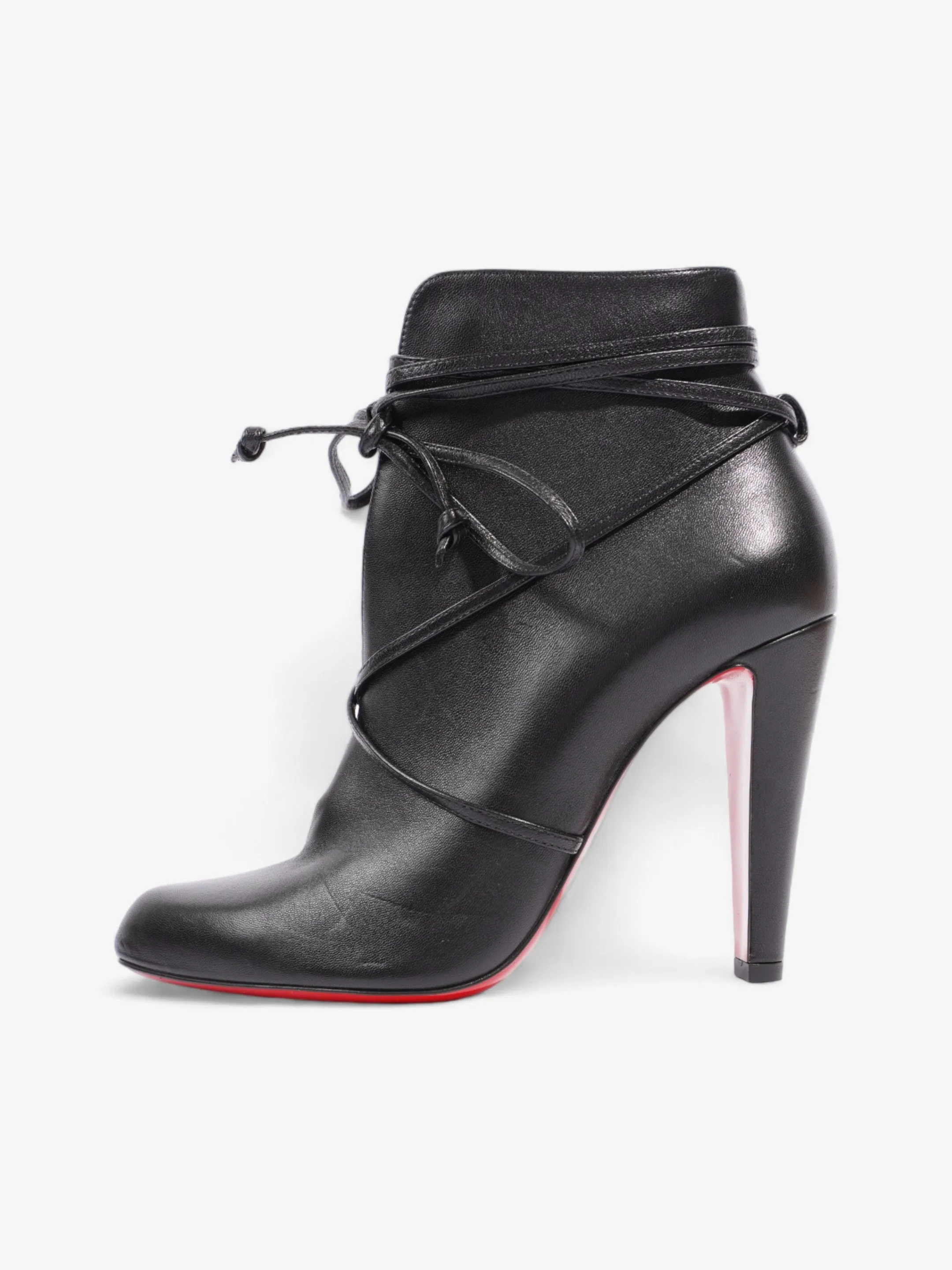 Christian Louboutin S.I.T Rain Ankle Boots 100 Black Leather EU 40 UK 7